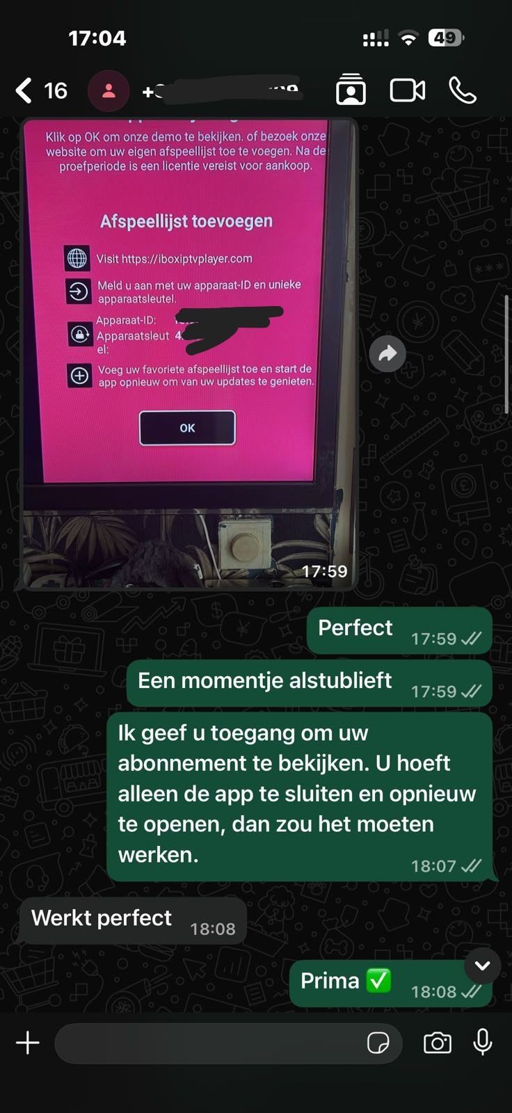 VoodIPTV Nederland klantreviewbeoordeling